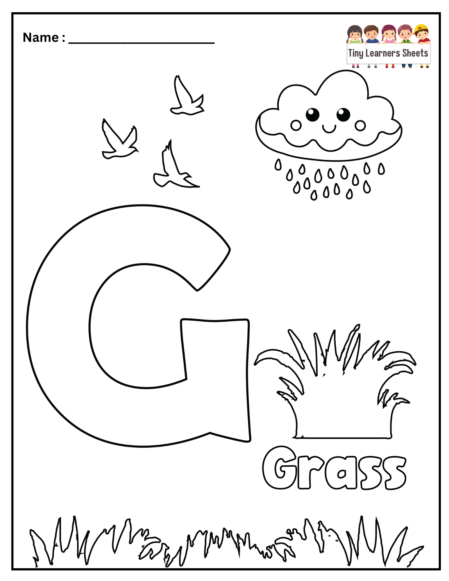 Letter G Coloring Page